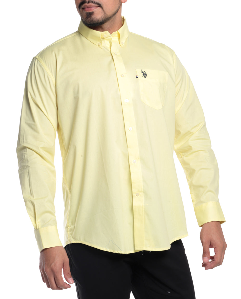 Camisa manga larga formal Amarilla